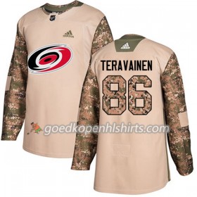 Carolina Hurricanes Teuvo Teravainen 86 Adidas 2017-2018 Camo Veterans Day Practice Authentic Shirt - Mannen